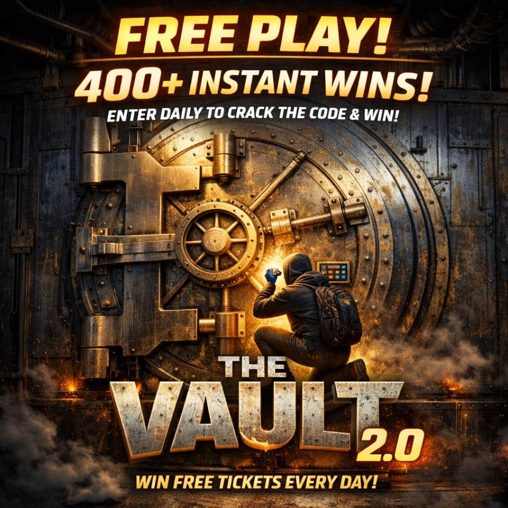 THE VAULT 2.0 🔐🔥 2 FREE Tickets Daily 🎟️ MAY 2026📅