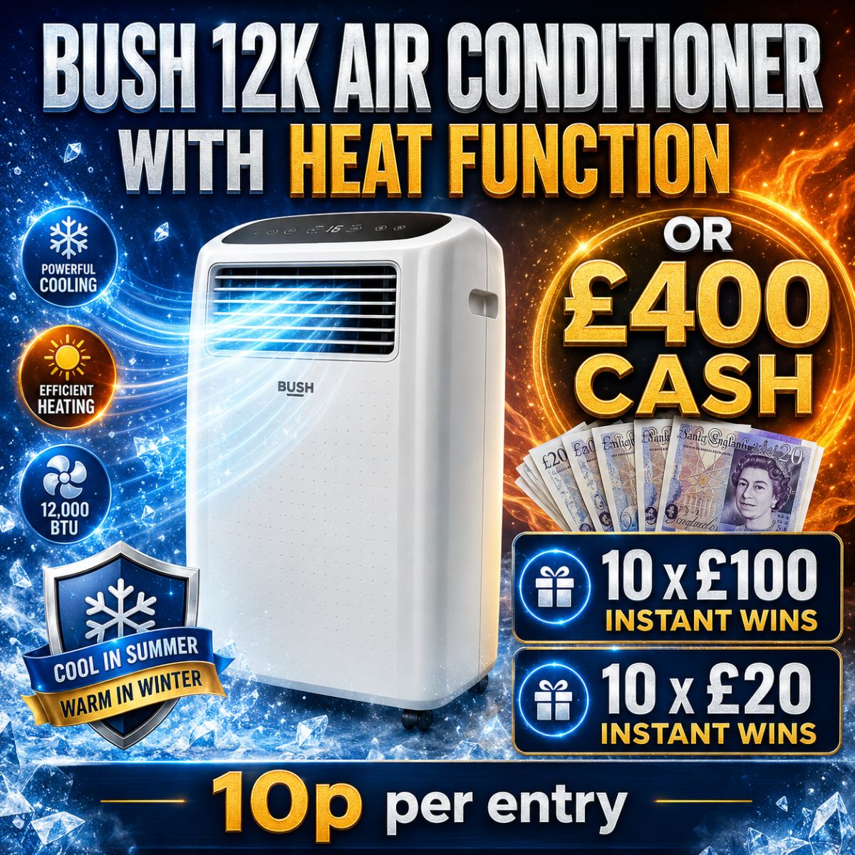 Bush 12K Air Con OR £400 🧊🔥