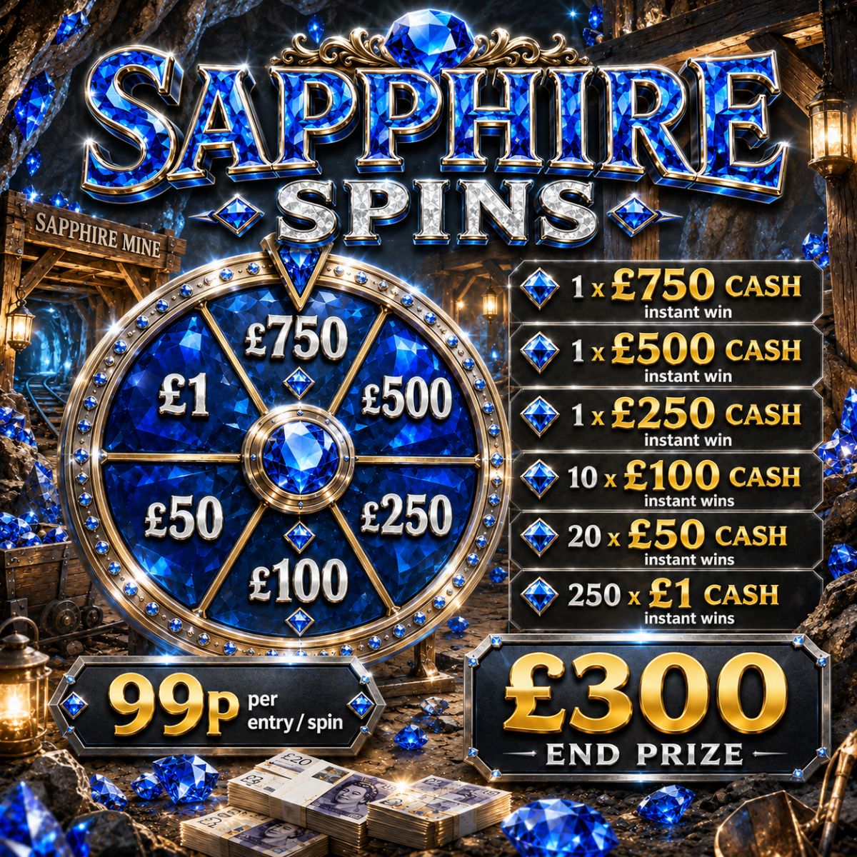 Sapphire Spins 💎