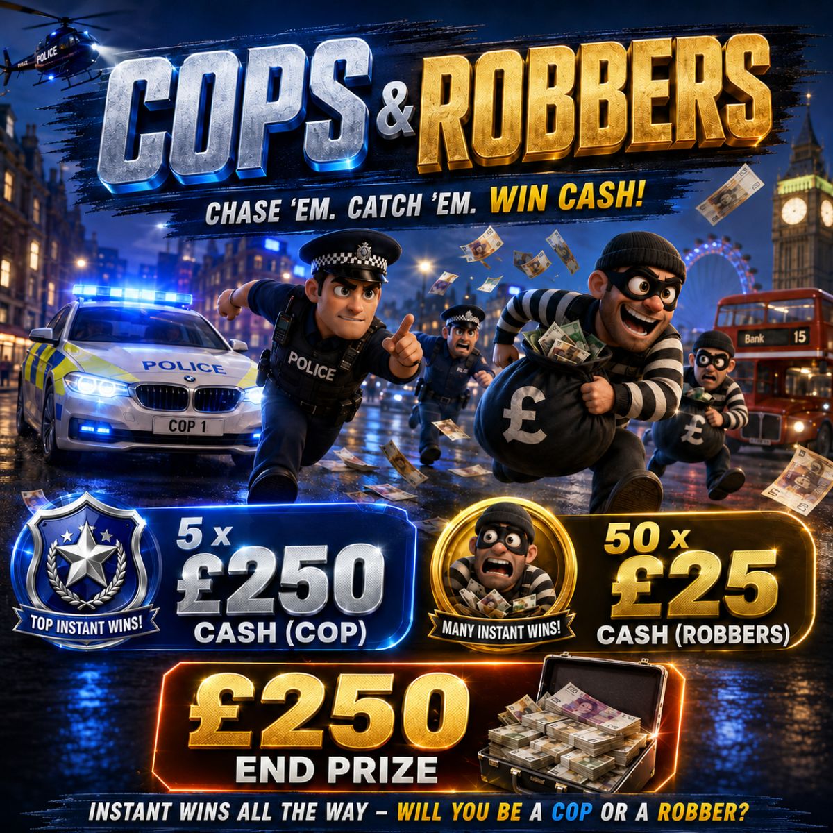 Cops 👮& Robbers 🦹‍♂️