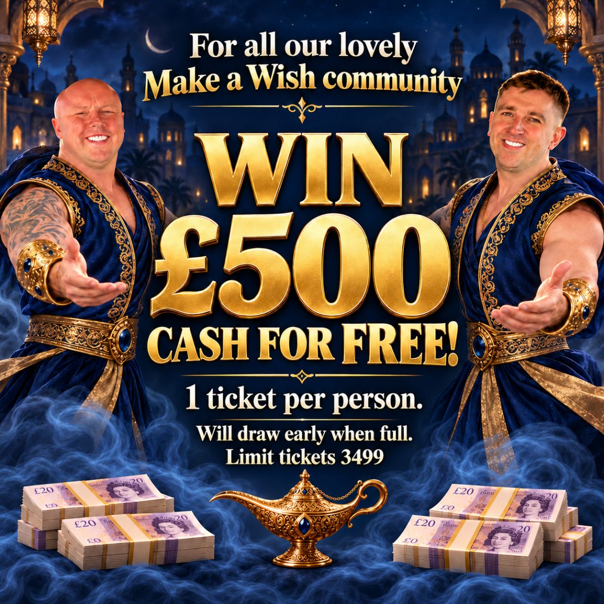 WIN £500 CASH FREE 🧞